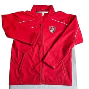 Nike US Team Soccer Side Line Track Zip Up Jacket in Red sz L